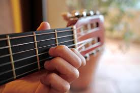 Edinburgh Guitar Lessons – Fun, Professional Tuition for All Ages | Morningside School of Music During your guitar lessons in Edinburgh, you can learn to play a D7 chord as shown in this photograph that was taken in a recent guitar class.