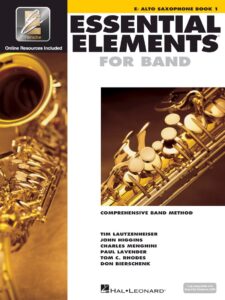 The best books for saxophone,essential elements for band,eb saxophone,sax,book,e flat,